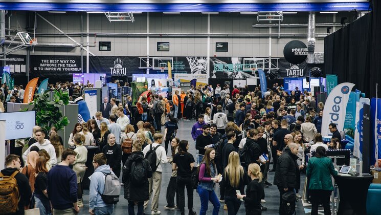 Career expo with people